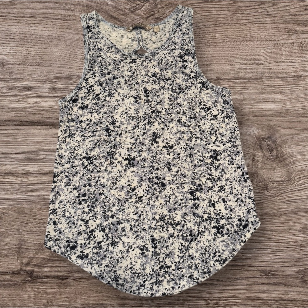 Athleta XXS Speckled Racerback Tank Modal Blend Lightweight Keyhole Back